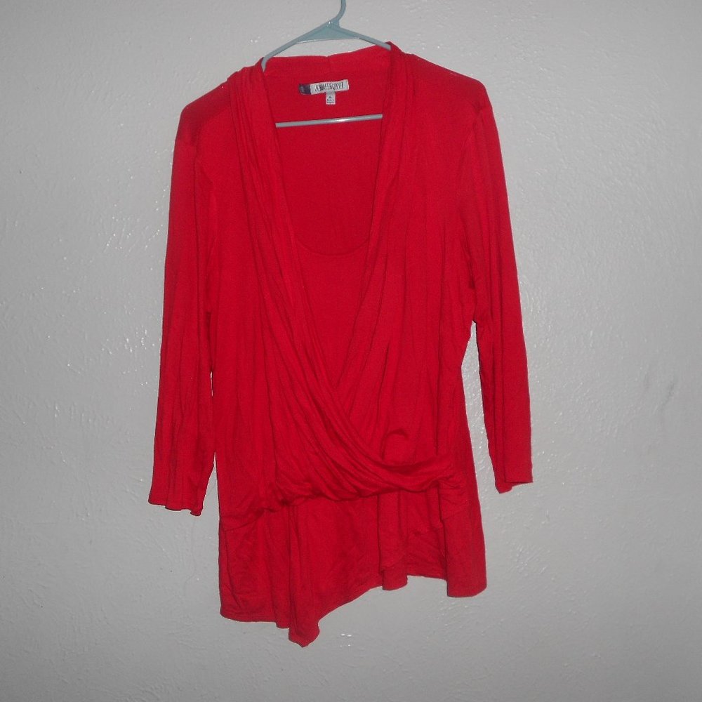 Jennifer Lopez Faux Wrap Blouse, Size XL